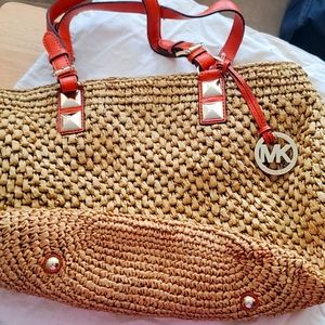 Michael kors straw bag
